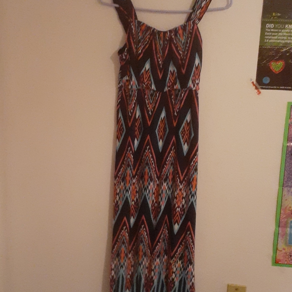 Colorful floor length dress